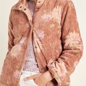 Anthropologie Edie Corduroy Puffer Jacket